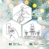 Inflatable Christmas tree decoration with LED lights, waterproof, stable with sandbag, ropes, and stakes for outdoor.
