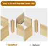 U-shaped wooden garden raised bed with five planter boxes, made of natural fir wood, ideal for backyard and patio use.