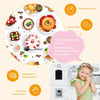 Colorful kitchen pretend play cookware set for kids, featuring a water dispenser, promotes hand-eye coordination and.
