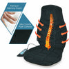 Memory foam seat cushion massager with heat, 6 vibration motors, and plush surface for ultimate comfort at home.