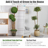 Artificial 4 Feet UV Resistant Triple Ball Tree Plant with realistic PE leaves for indoor or outdoor decoration.