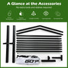 Portable pickleball net set components, featuring strong 25mm steel frame and 600D Oxford carrying bag for easy.