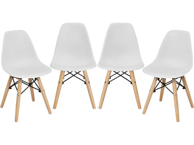 Costway 4 Pc Kids Medieval Dining Chair Set Wood Legs 26594087 New