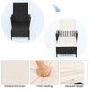 Adjustable PE rattan chaise lounge chair with thick padding and waterproof cover, perfect for outdoor relaxation.