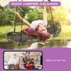 Saucer tree swing for kids, made of durable oxford cloth and metal frame, adjustable height for outdoor fun.