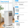 Portable air conditioner with remote control, 10000 BTU, featuring 3-in-1 functionality for cooling, dehumidifying, and.