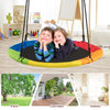 Colorful 40-inch flying saucer tree swing for kids, made of durable fabric and steel, perfect for indoor and outdoor.