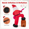 Inflatable Santa Claus with LED lights, sound-synced effects, and quick inflation for festive outdoor decoration.