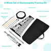 32-note glockenspiel percussion bell kit with adjustable stand, music stand, drum sticks, and carrying bag for.