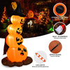 7-foot Halloween inflatable pumpkin combo with witch's hat, LED lights, and bottom zipper for easy deflation.