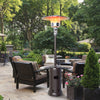 Outdoor Heater Propane Standing LP Gas Steel with Table & Wheels-Brown - Gallery View 1 of 10