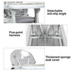 Detachable anti-slip angle and thickened sponge seat cover of the gray 3-in-1 baby high chair with safety harness.