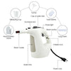 1400W multipurpose pressurized steam cleaner with steam nozzle, measuring cup, and children lock for safe, efficient.
