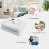 Massage bed warmer heating pad with digital controller, 5 heat settings, and detachable connector for easy cleaning.