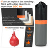 Heavy duty boxing punching stand with a durable heavy bag and adjustable speed bag for home gym strength training.