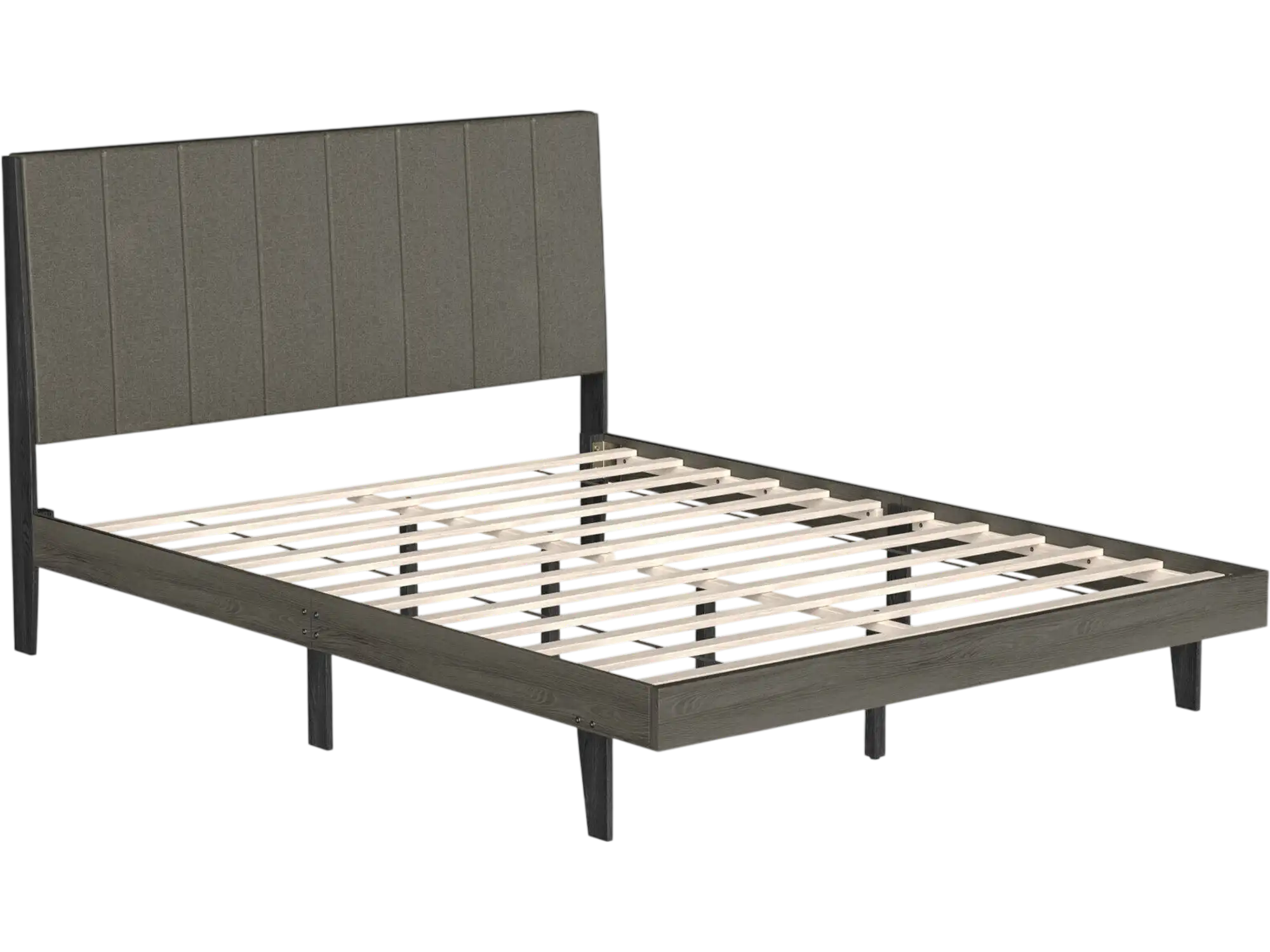 Costway Queen Upholstered Bed Frame Tufted Headboard 75418320 New