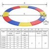 Multicolor 10 feet trampoline spring cover safety pad with waterproof PVC, PE material, and 0.6" thick EPE foam for.