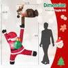 Climbing Santa Claus and reindeer inflatable, 8.5 feet tall, with LED lights for festive indoor or outdoor display.