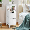 Freestanding Storage Cabinet with 2 Removable Drawers for Bathroom-White - Gallery View 1 of 10