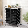 15-Drawer Utility Rolling Organizer Cart Multi-Use Storage-Black - Gallery View 1 of 10
