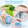 Kids luggage set featuring a 14" hardside spinner suitcase and 10" backpack in blue, perfect for travel adventures.