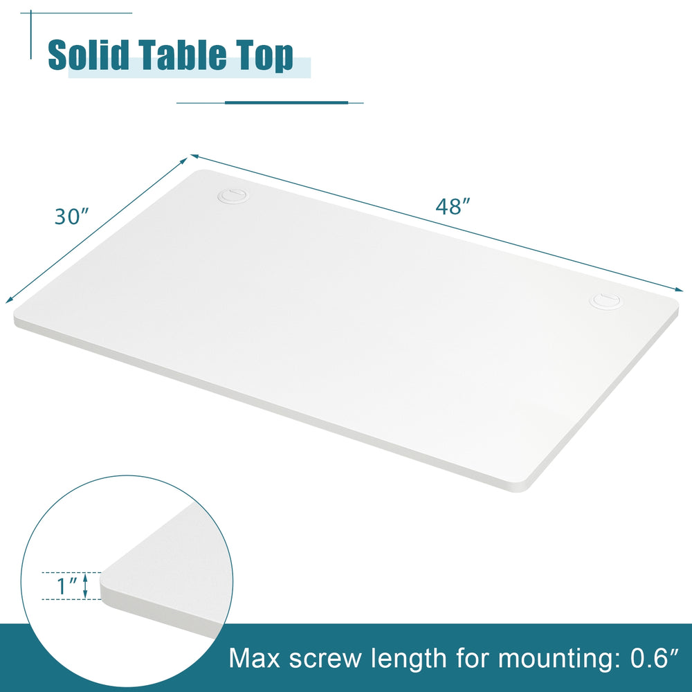 48 Inch Universal 1 Piece Office Tabletop for Standard and Sit to Stand - Gallery View 4 of 9