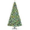 8/7/6/9/5/4 FT Artificial Christmas Tree with 2 Lighting Colors and Folding Metal Stand-XL - Gallery View 1 of 3
