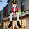 8.7 ft inflatable Christmas nutcracker decoration with LED lights, perfect for outdoor holiday displays and festive cheer.