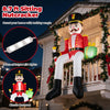 8.7 ft inflatable Christmas nutcracker decoration with LED lights, perfect for festive outdoor displays and easy setup.