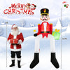 8.7 ft inflatable Christmas nutcracker decoration with LED lights, perfect for outdoor holiday displays and festive celebrations.