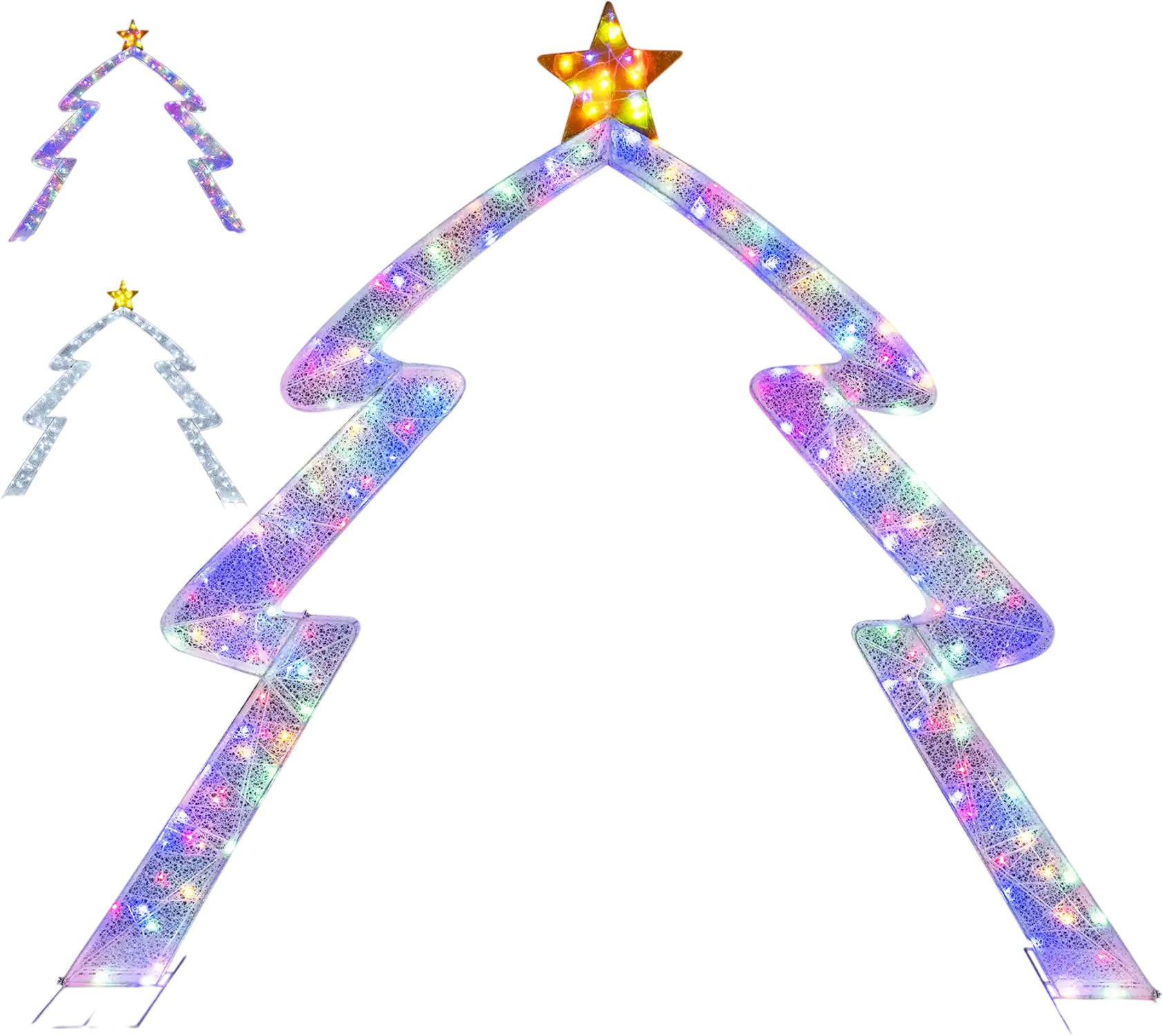 Costway 8.8' Christmas Tree-Shaped Archway with Top Star 56216384 New