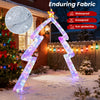Christmas tree-shaped archway with top star, 8.8 feet tall, featuring waterproof fabric and bright LED lights for.