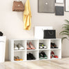 8 Cubbies Shoe Organizer with 500 LBS Weight Capacity-White - Gallery View 1 of 10