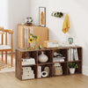 Rustic brown 8-cube bookshelf showcasing a wide countertop and strong plastic brackets, perfect for stylish.