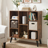 8-Cube Bookcase with Raised Support Legs for Living Room-Rustic Brown - Gallery View 1 of 10
