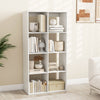 8-cube bookshelf in white displaying organized books and decor, designed for versatile storage in living room or.