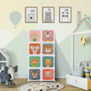 8 Cube Kids Wardrobe Closet with Hanging Section and Doors-8 Cubes - Gallery View 1 of 10