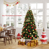 Pre-lit artificial Christmas tree with LED lights, 680 branch tips, and remote control, perfect for festive decor.