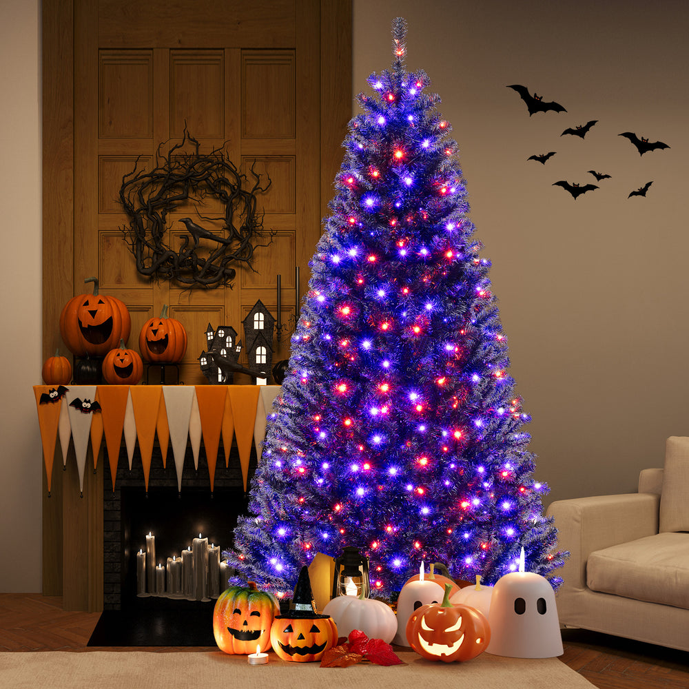6/7/8 Feet Artificial Christmas Tree with 6 Lighting Modes and Spooky Sounds-8 ft - Gallery View 1 of 10