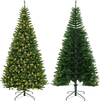 8 FT Corner Artificial Christmas Tree with 1137 Branch Tips and 360 Warm White LED Lights