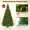 8ft corner artificial Christmas tree with 1137 branch tips and 360 warm white LED lights, perfect for small spaces.