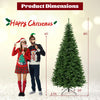 8 FT corner artificial Christmas tree featuring 1137 branch tips and 360 warm white LED lights, ideal for holiday.