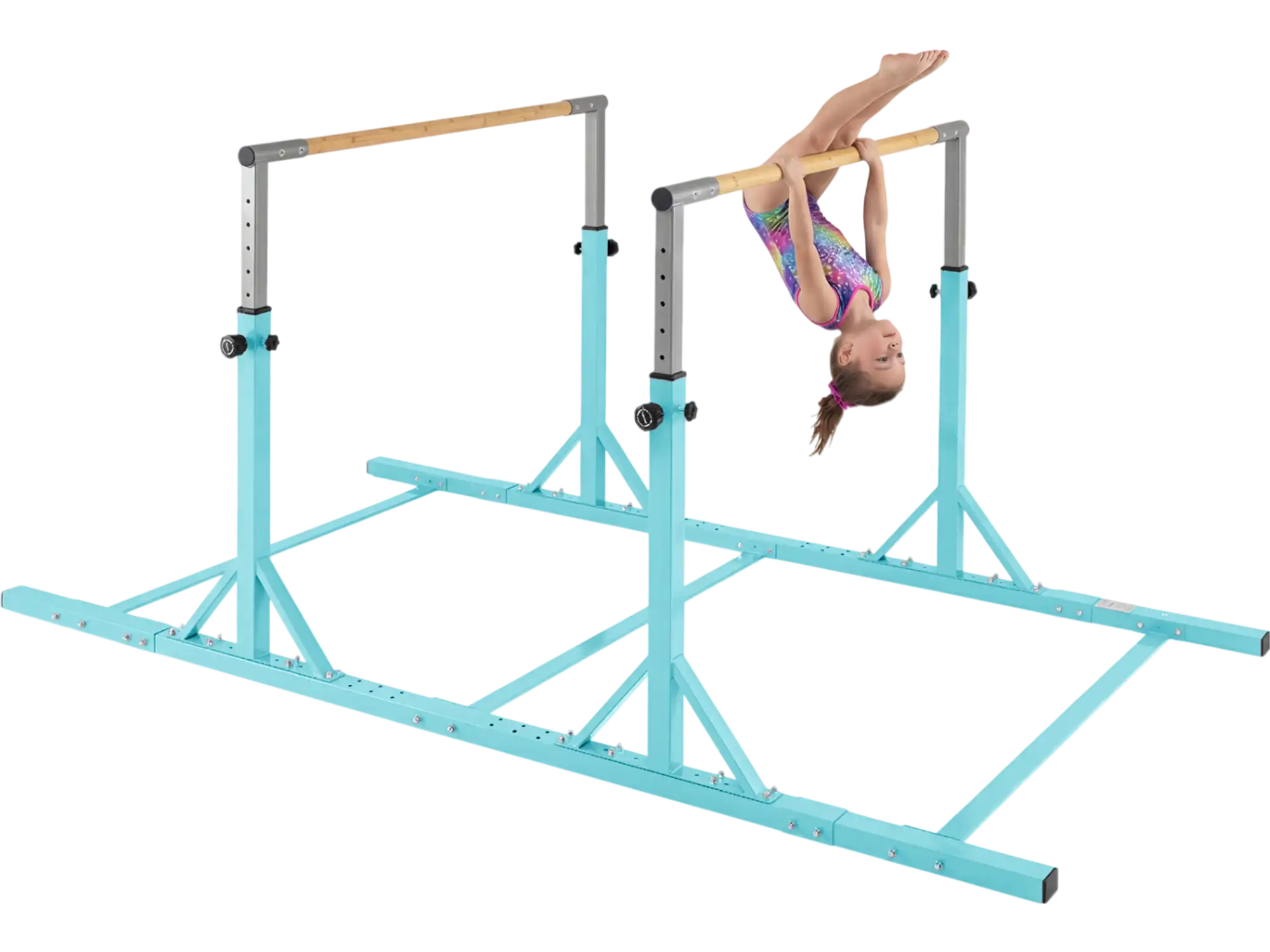 Costway 8' Double Horizontal Bars Adjustable Height Width Kids Gymnastics Trainer 51175311 New