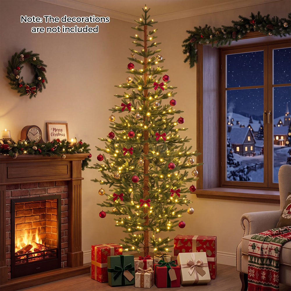 8 FT Pre-Lit Artificial Christmas Tree with 250/290/330 Warm White LED Lights - Gallery View 1 of 11