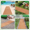 8 FT Wooden Garden Pathway with Non-Slip Surface for Patio - Gallery View 9 of 11