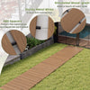 8-foot outdoor pathway boardwalk in brown, featuring simulated wood-grain and sturdy metal wires for durability.