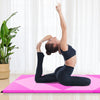 8 Feet PU Leather Folding Gymnastics Mat with Hook and Loop Fasteners-Pink - Gallery View 1 of 10
