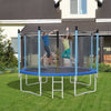 Blue 8 feet trampoline pad replacement with fixing straps, featuring anti-tear surface and edge-to-edge protection for.