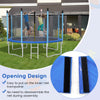 Blue 8 feet trampoline safety pad with fixing straps, featuring anti-tear surface and edge-to-edge protection for safe.