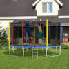Colorful 8 feet trampoline pad replacement with fixing straps, providing edge-to-edge protection for safer jumping.